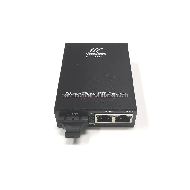 2Ports 1000M Ethernet Fiber Media Converter Gigabit