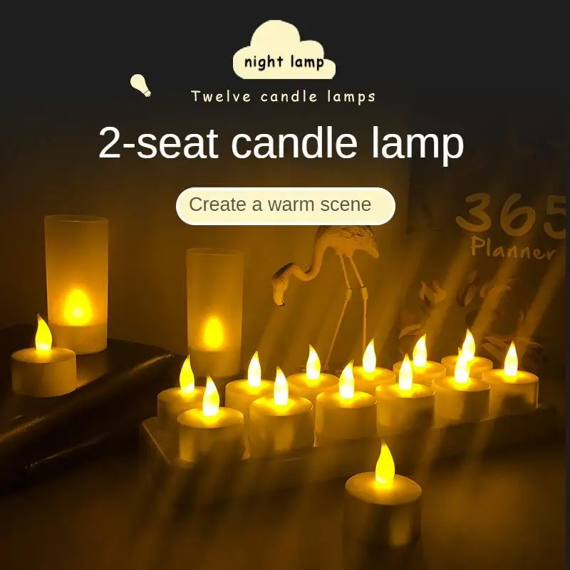 Cheap Wholesale Led Candlelight Plastic Material Warm Yellow For Wedding Birthday Party Decoration Led Candlelight