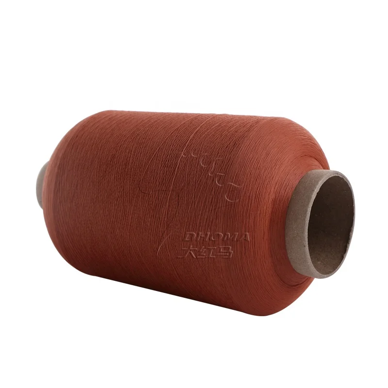 Yarn supplier Dhoma high elastic polyester stretch yarn DTY 75d-200d nim twisted yarn polyester for knitting weaving