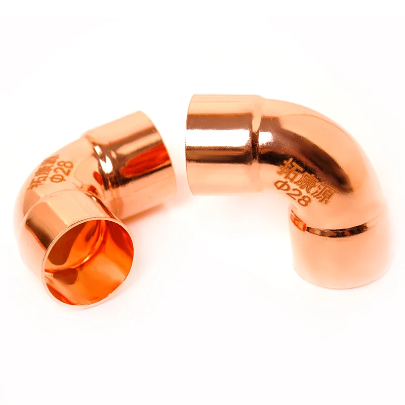 Медная чашка локоть для сварки фитинги труб кондиционирования воздуха медные холодильника