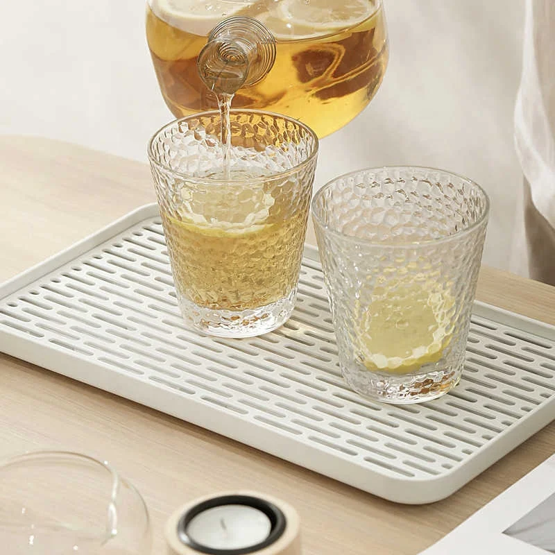 Drainage Tray Household Living Room Double LayerRectangular Tea Tray Fruit Tray Creative Draining Basket 67647