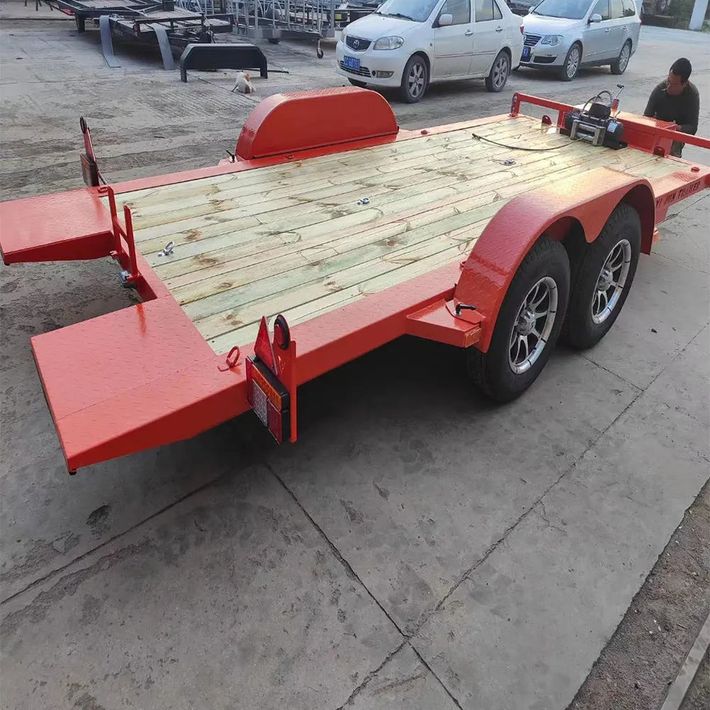 Сверхмощный тандемный автомобильный тягач оцинкованный стальной откидной прицеп