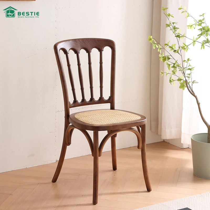 High Quality Stackable Wooden Wedding Banquet Chair Solid Wood Dining Chairs For Events Outdoor chair