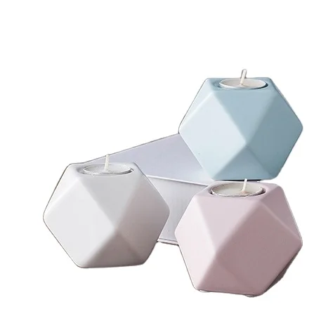 Modern and luxurious style china home decor wholesale special hot selling nordic handmade ceramic candlestick