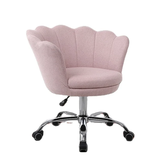 Stock in US! Docarelife Office Salon Hollywood Furniture Luxury Metal Legs Armrest Stools Makeup Chair with wheels