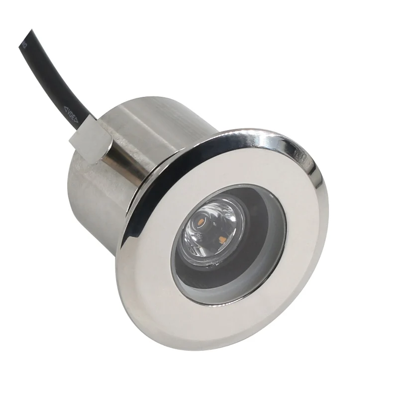 1 Вт 3 из нержавеющей стали DC12V ip67 водонепроницаемые встраиваемые бетонные светильники прожектор лестника уличная палубная лампа светодиодный подземный свет
