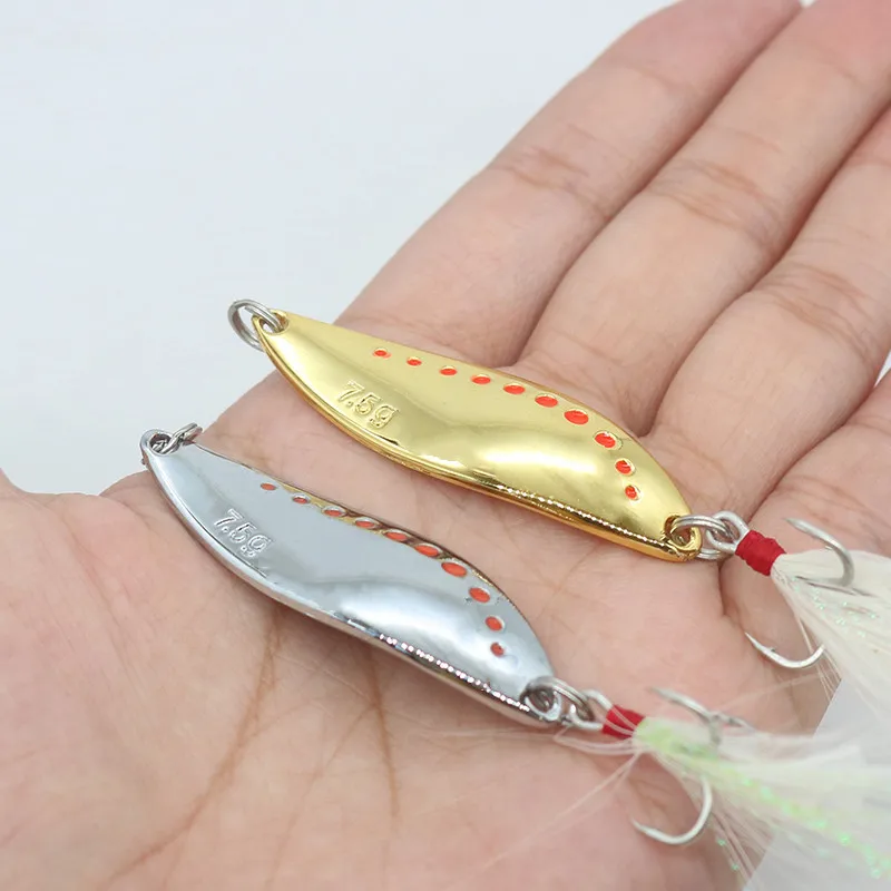 
2021 hot sale Zinc alloy Wholesale Double Metal Spoon Fishing Lure For China Quality Supplier 