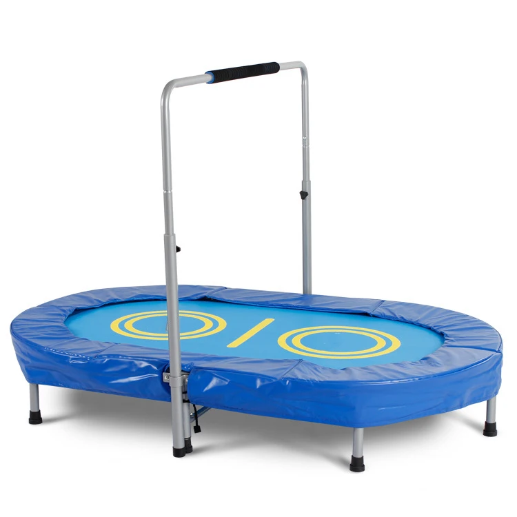 Hot Sale Foldable jumping trampolines with handle bar Adults Kids Child trampoline manufacturer indoor training trampolim