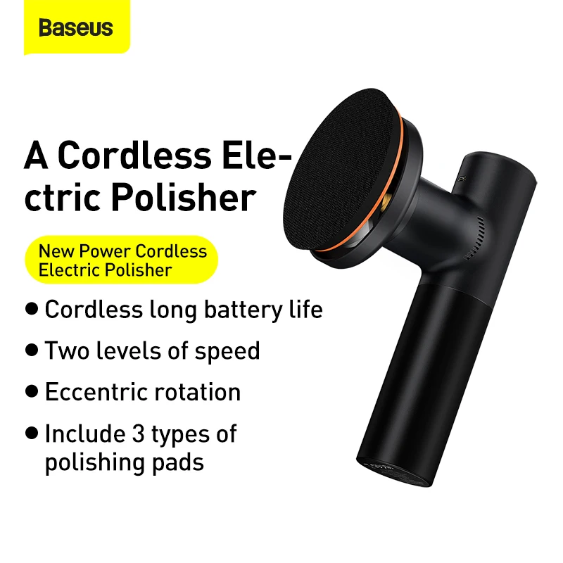 Baseus New Power Wireless Portable Adjustable Speed Auto Waxing Car Polishing Machine Polisher
