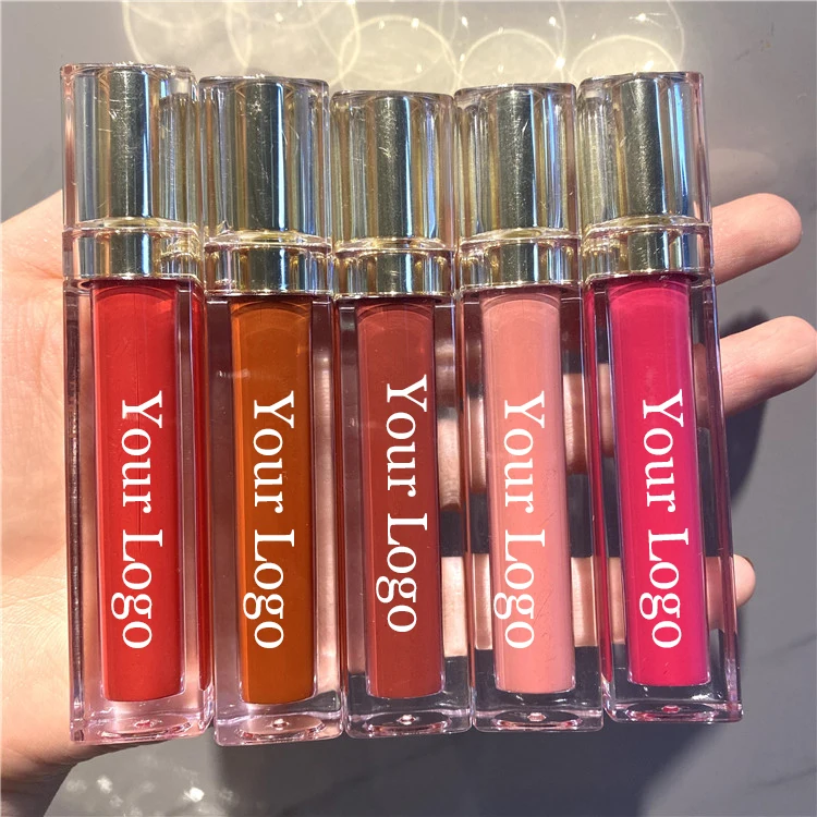 Nude Glossy Lipgloss Customized Red Matte Liquid Lipstick Long Lasting Waterproof No Logo Lipgloss Vegan High Quality