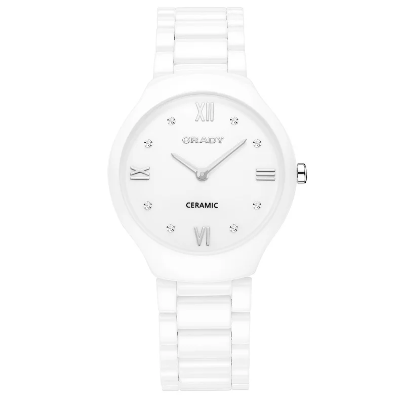 White ceramic watch for women wrist luxury high quality japan quartz ladies watches 2022