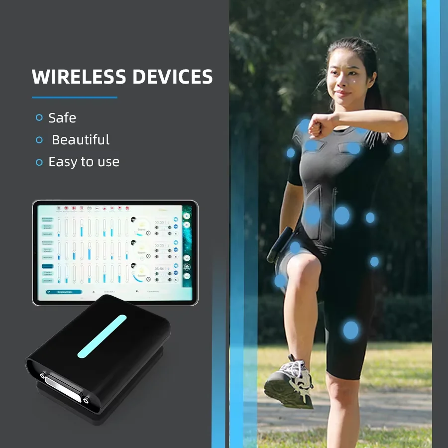 Wireless Ems Power Suit Machine Electro Stimulation Ems Suit Workout Fitness Dry Ems Training Suit