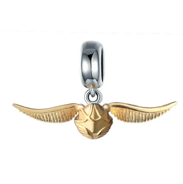 harry potters charms golden snitch sterling silver beads 03365