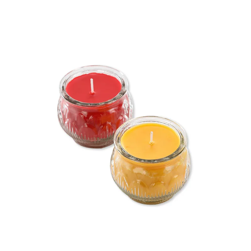 Butter lamp Lotus Candles holder Buddha Ghee Candle Household Smoke-free Buddhist Candles