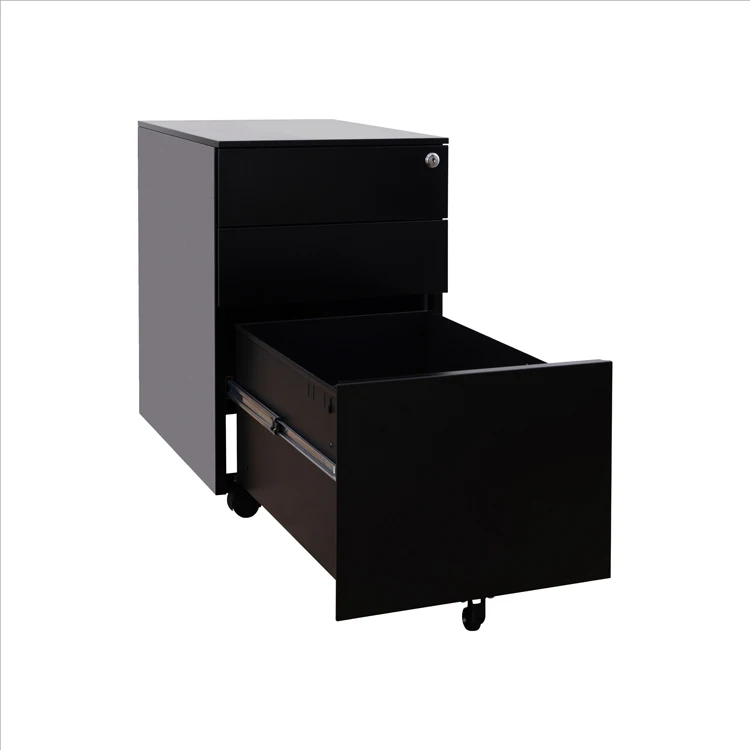 3 drawer office mobile pedestal steel file storage cabinet