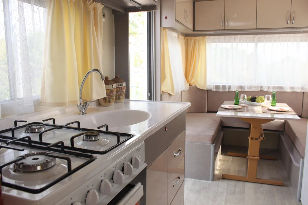 Ecocampor Hot Sale Camper Trailer Camping Trailer RV Caravan with Kitchen and Tent for sale