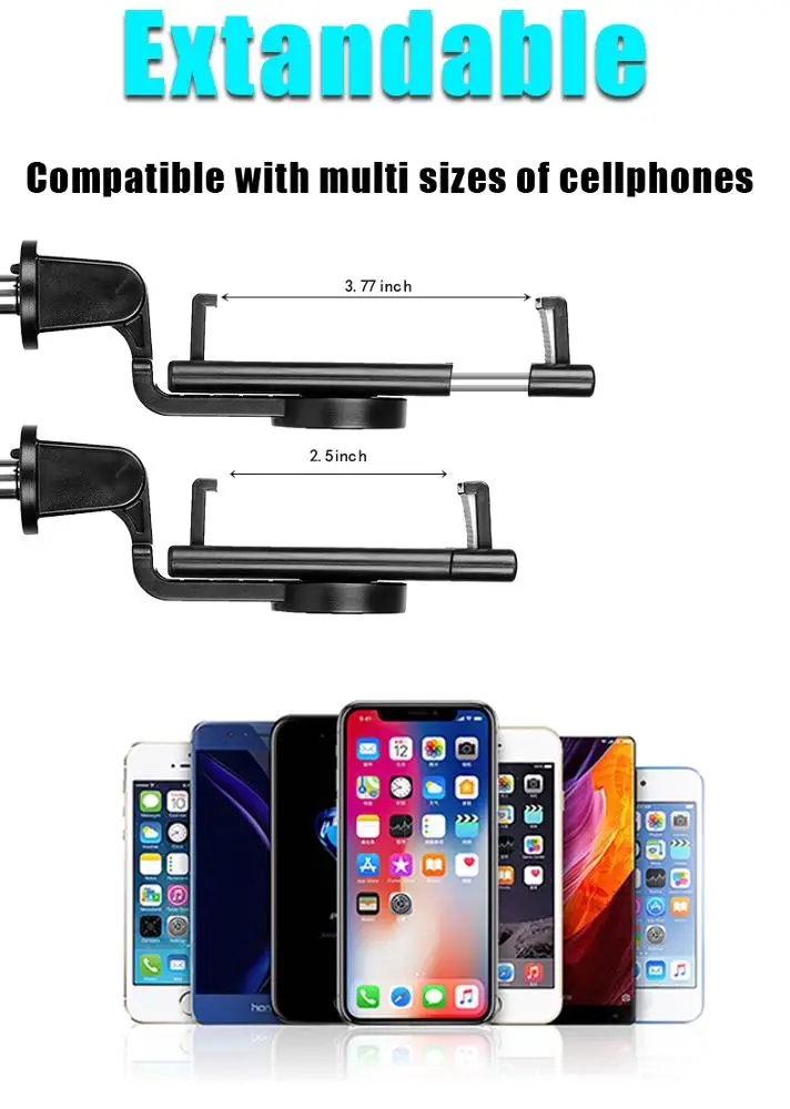 Amazon New selfie stick mini 3 in 1 monopod selfie stick wireless remote for iPhone 360 selfie stick tripod