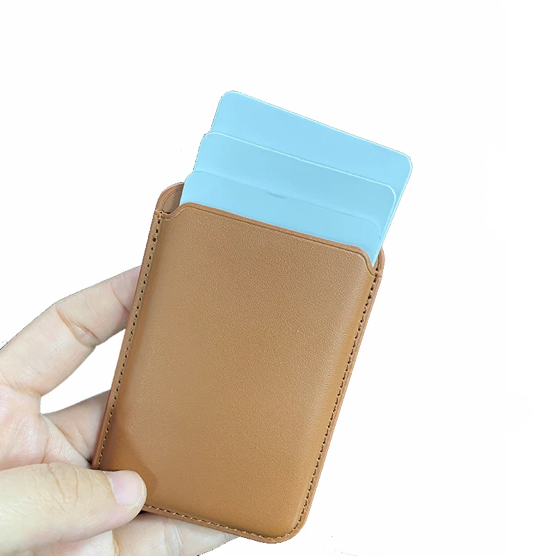 Strong Magnetic Credit Cards Case Leather Wallet Holder for Iphone