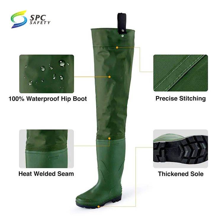 comfortable breathable waterproof  hunting PVC fishing waders waist wader
