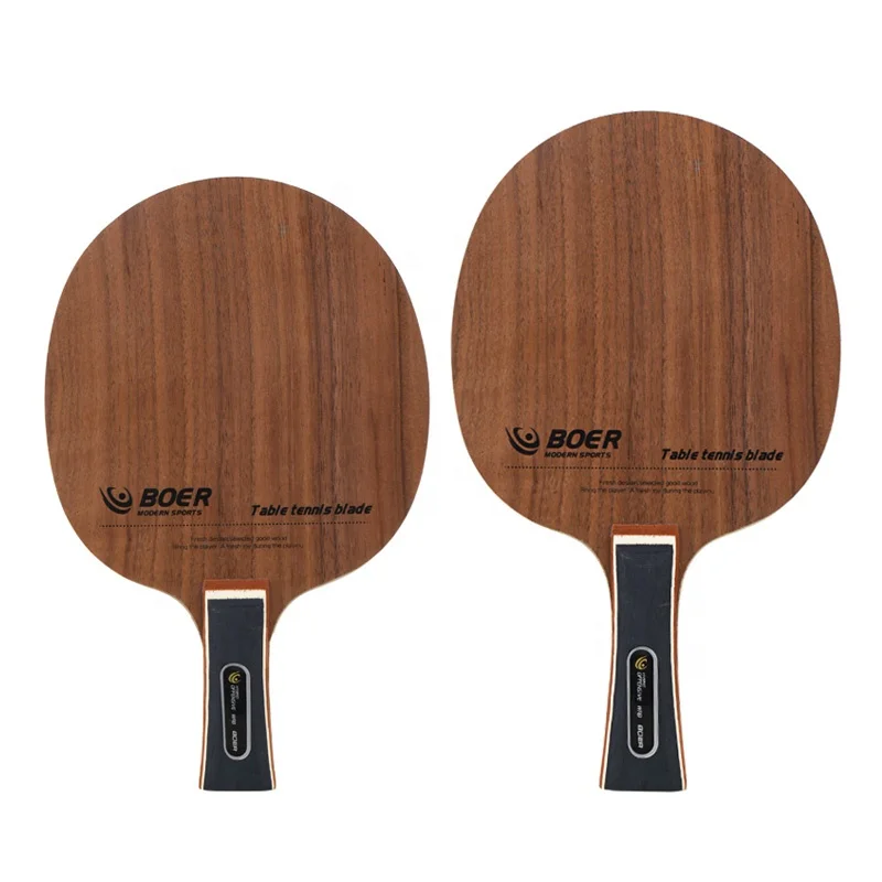 Custom Classic Pine Wood Pingpong Bat Yellow Rose Table Tennis Blade