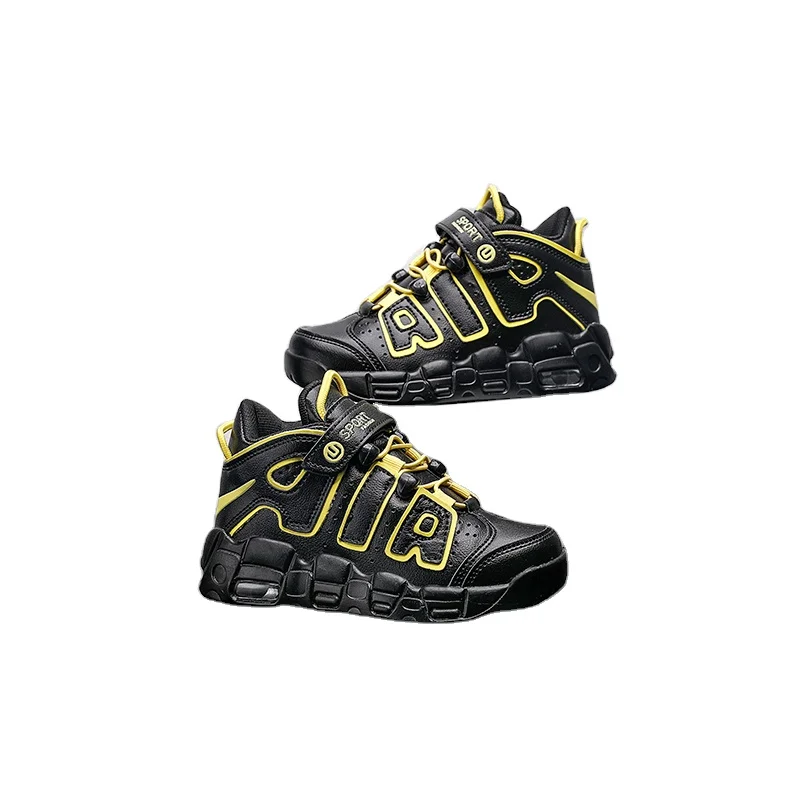 Осень 2021, для детей среднего возраста (30-39), размер, модные трендовые высокие баскетбольные кроссовки для детей