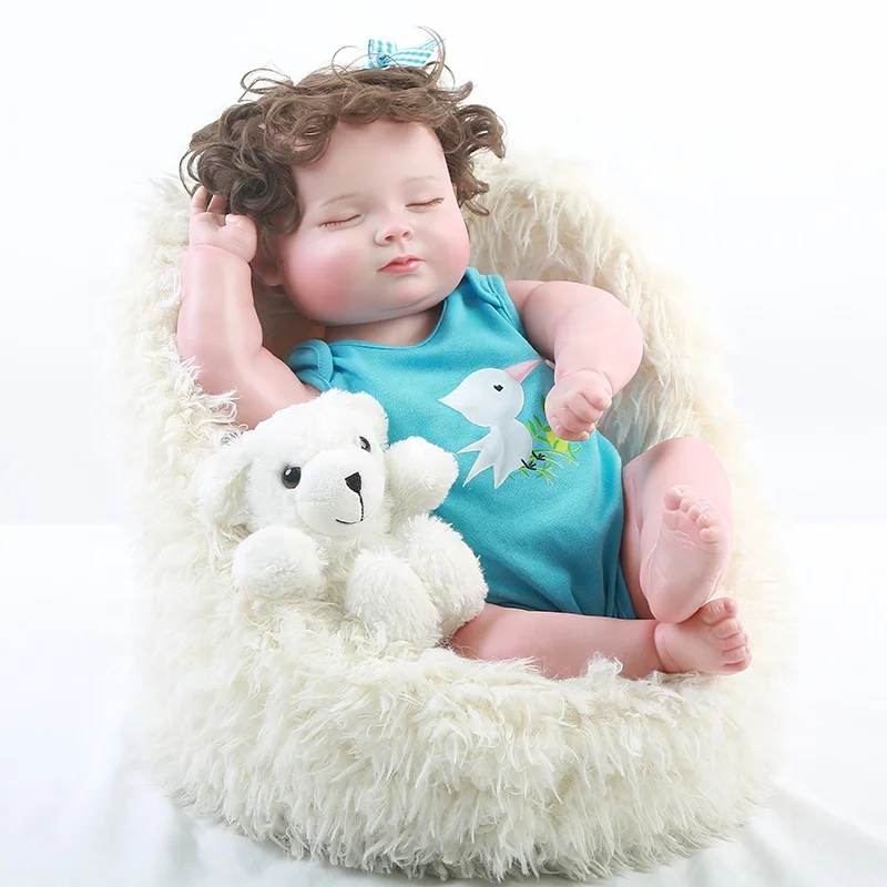Toy 45Cm Doll Reborn Baby Doll Handmade Adorable Toddler Bonecas Bebe Doll Girl Girl Reborn Kits Clearance