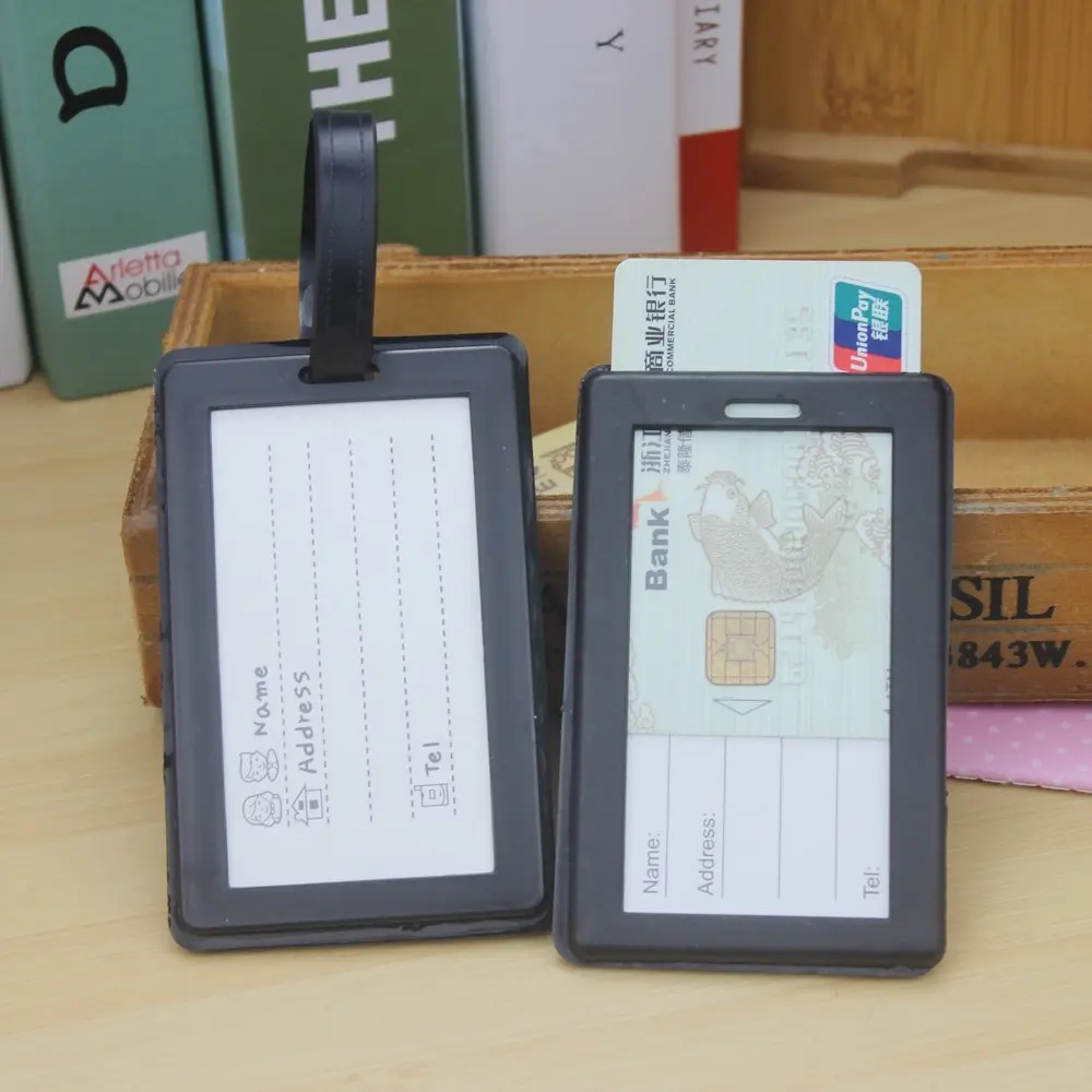 Pvc Travel Luggage Tag Cartoon Custom Silicone Luggage Tag Name Tag Boarding Cards For Bag