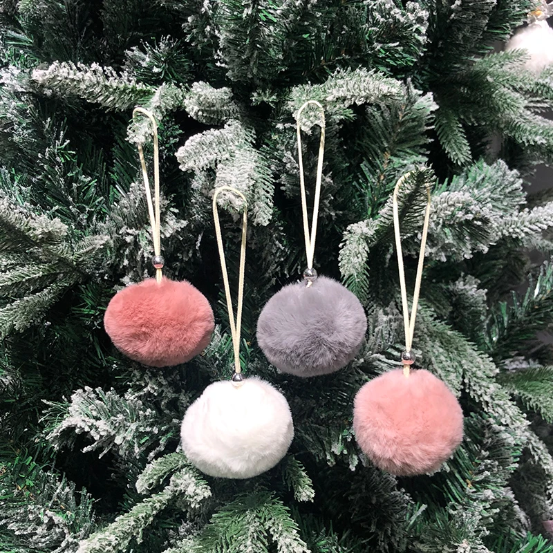 
2021 Christmas Plush ball pendant home Christmas tree decorations party holiday gifts 