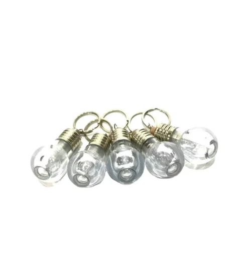 Wholesale Colorful Flashing Bulb Keychain Plastic Key Chains with Attractive Light Effect