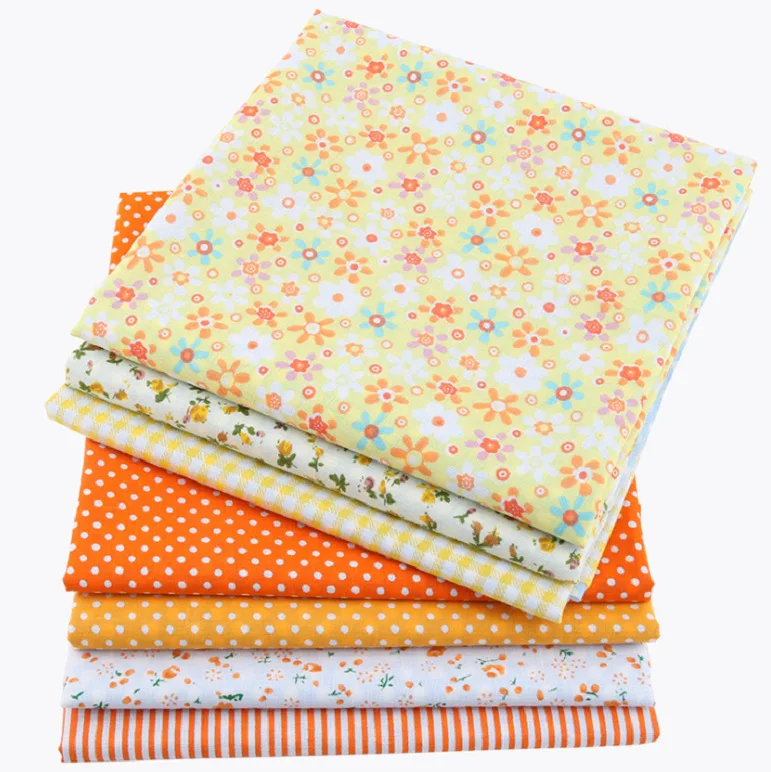 7pcs 20*20in Cotton Fabric Bundle Squares Precut Fabric Squares for Craft Patchwork