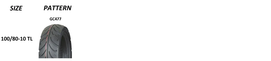 100/80-10 TL GC477 Motorcycle tyre Hot Sale South America Pattern Goodmate china top quality motorcycle tire