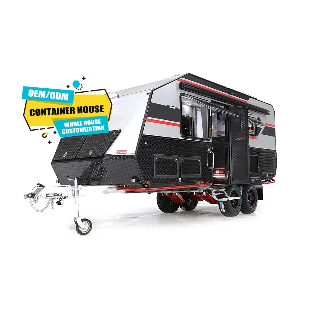 Expanded Travel Trailers new campervan 4 season camping trailer caravana with stove for cooking