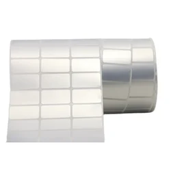 Custom logo printing roll sheet packing clear PVC silver PET Vinyl Paper die cut adhesive label sticker