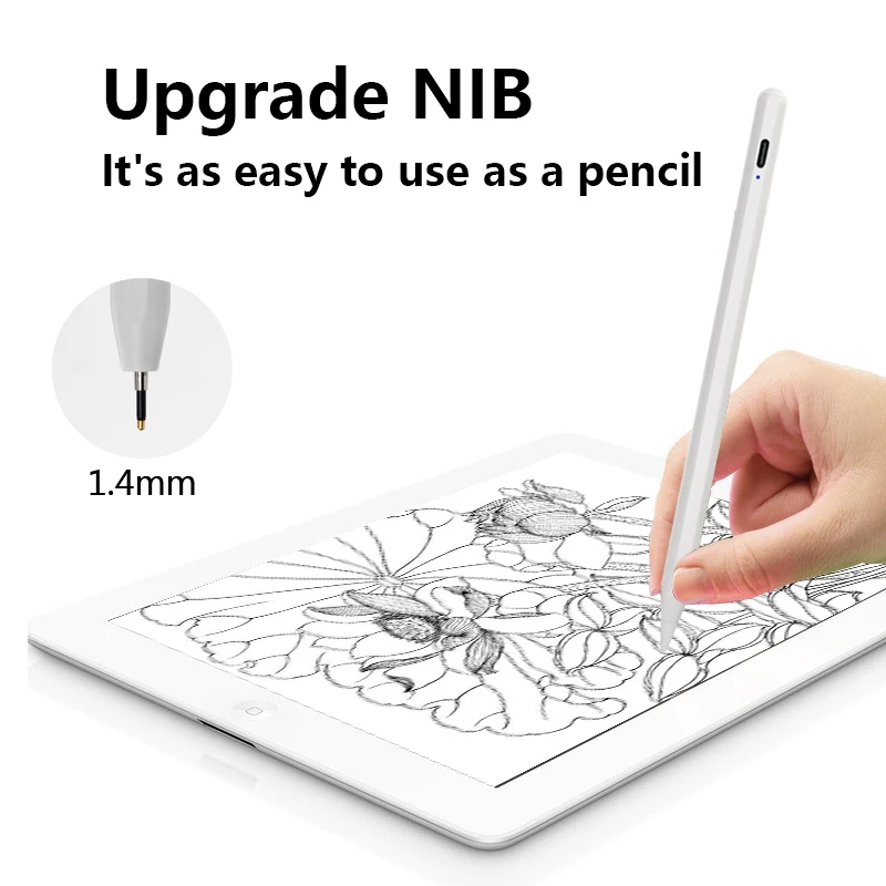 High Precision Touch Screen Stylus Pen Palm Rejection Scientific Design Comfortable Active Capacitive Stylus For Ipad