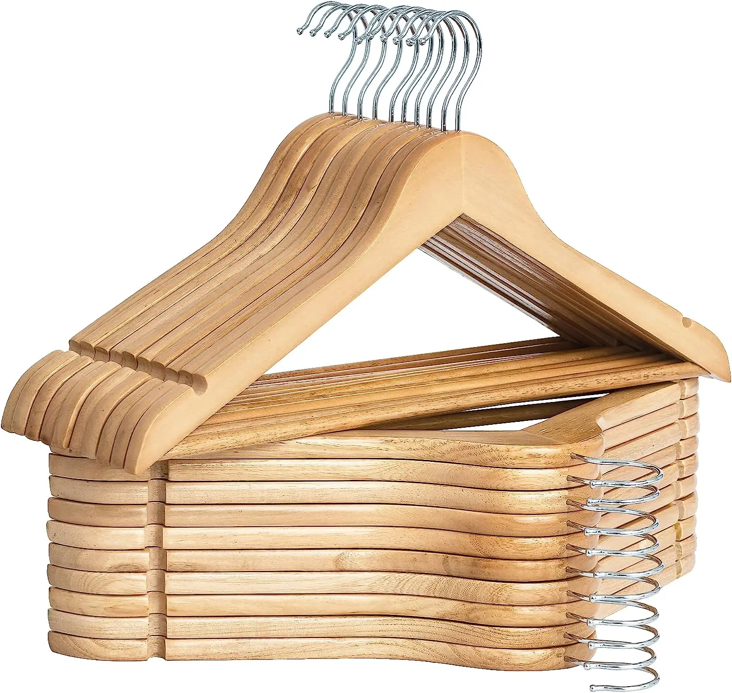 Wholesale high quality for suit shirt clothing stores custom wooden hangers
