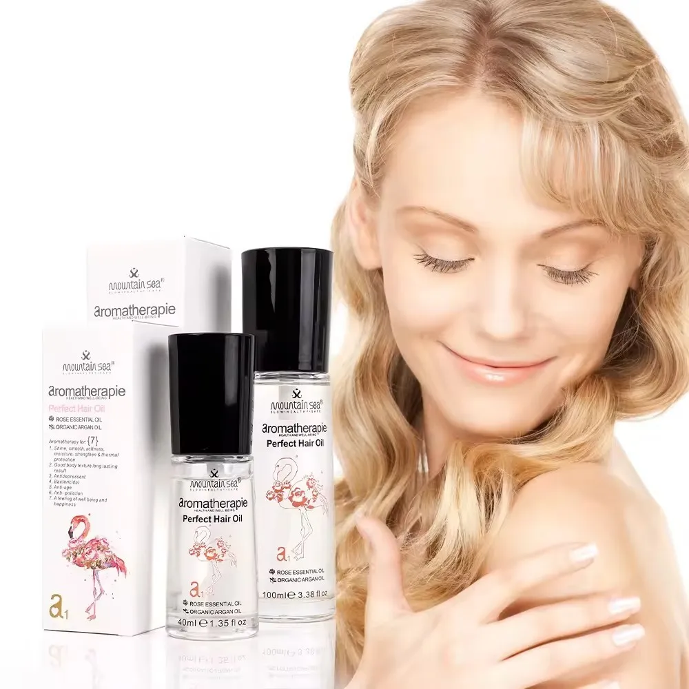 Private Label Mountain Sea Preservative Free Organic Argan Oil Hair Treatment Perfect Hair Oil