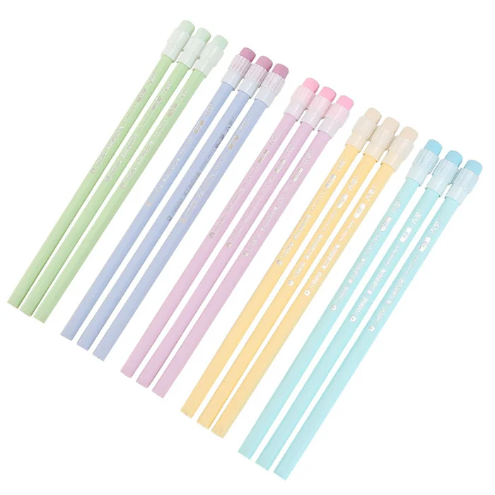 Korean trendy stationery free shipping school products whole sale pencil supplier colored wood pencil hb lead pencil for kids