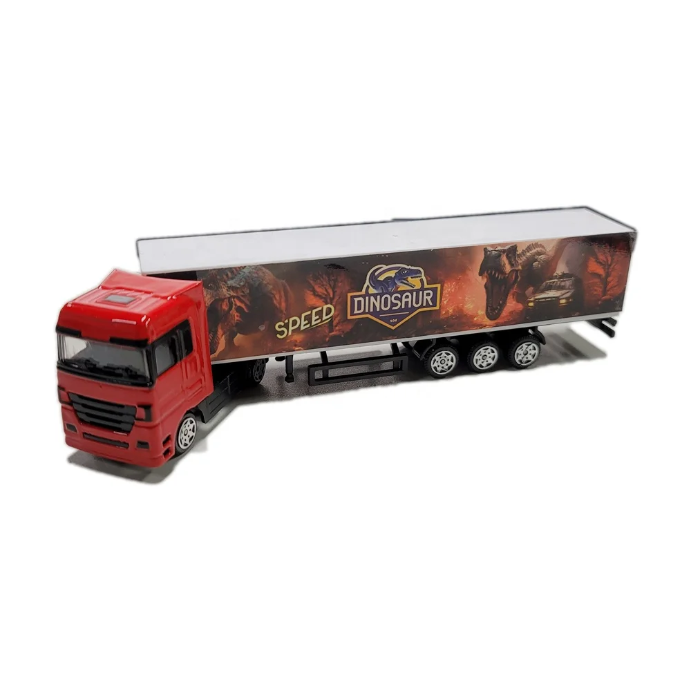 Promotion Products Truck Car Alloy Container Truck Toy Customizable Metal Truck Toy For Kids Greatest Gift Promotional Toys