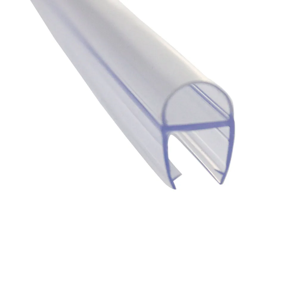 Semicircle Wall Waterproof Sliding Glass Door Seal 15mm Shower  Rubber Plastic Shower Door Seal  Sealing Strips, 6mm