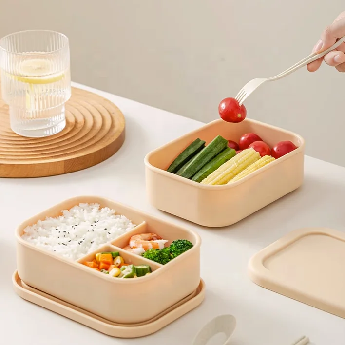 Reusable Silicone Food Containers BPA Free Freezer Storage Box Silicon Food Storage Box Food Grade Silicone Lunch Box