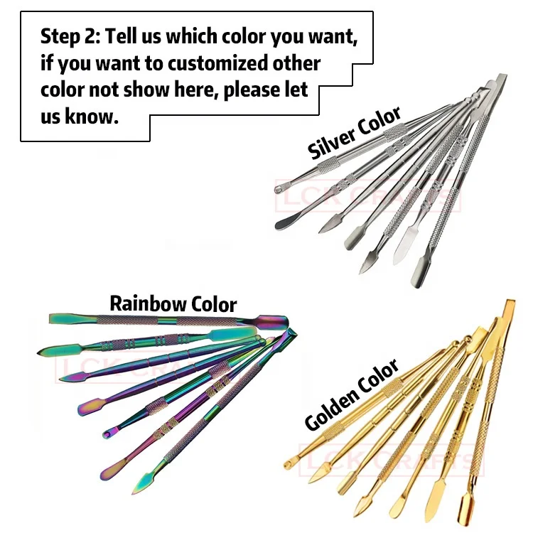 Artist Tool Golden Color Stainless Steel Polymer Pottery Clay Tools