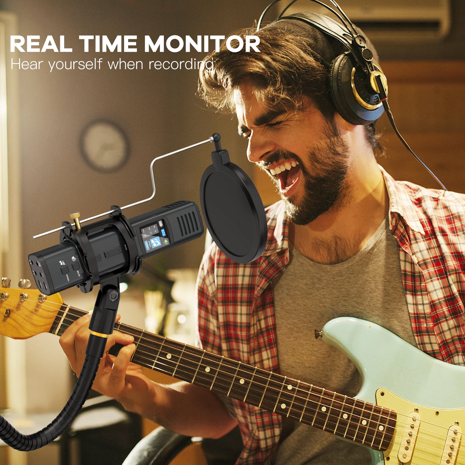 OEM Заводской микрофон изоляционный щит профессиональный конденсаторный USB Студийный микрофон для youtube и прямой трансляции