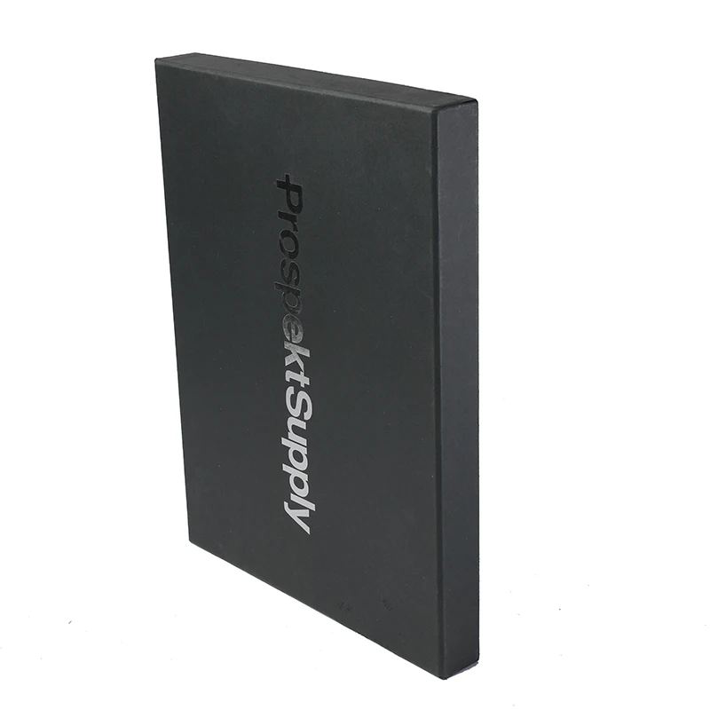 custom rigid book shape black cardboard packaging credit vip card gift box