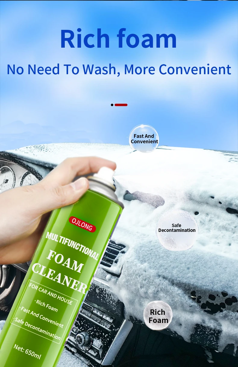 Multi-purpose Foam Cleaner Spray and Car Interior Cleaning Multifunction Foam Cleaner