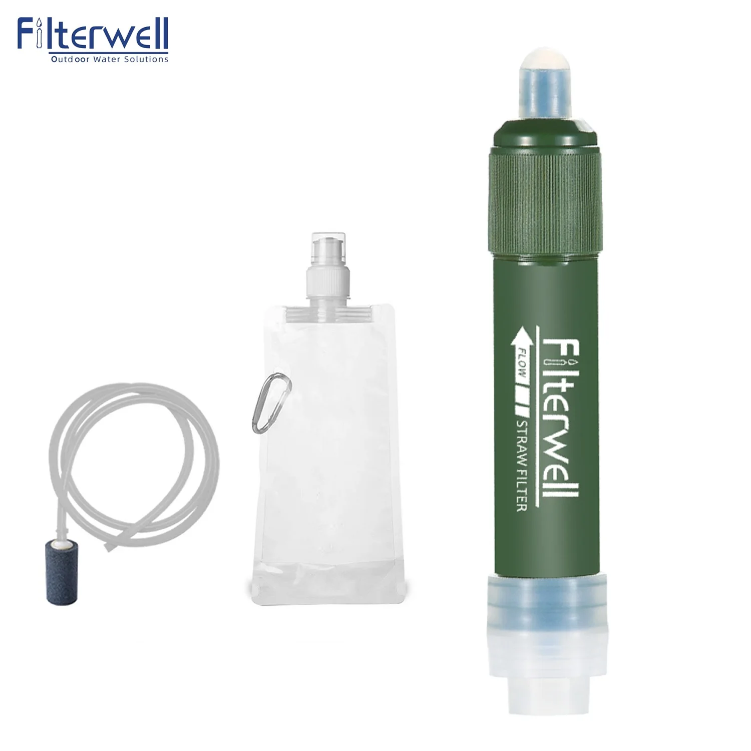 Filterwell Outdoor camping mini portable personal water filtration filter straw system