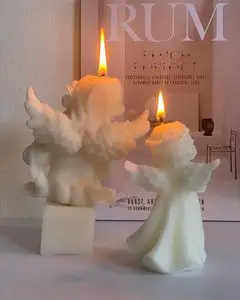 DUMO Factory Custom Silicone Candle Molds for Candle Making 3D Home Decor DIY Doll Wings Music Angel Candles Mold