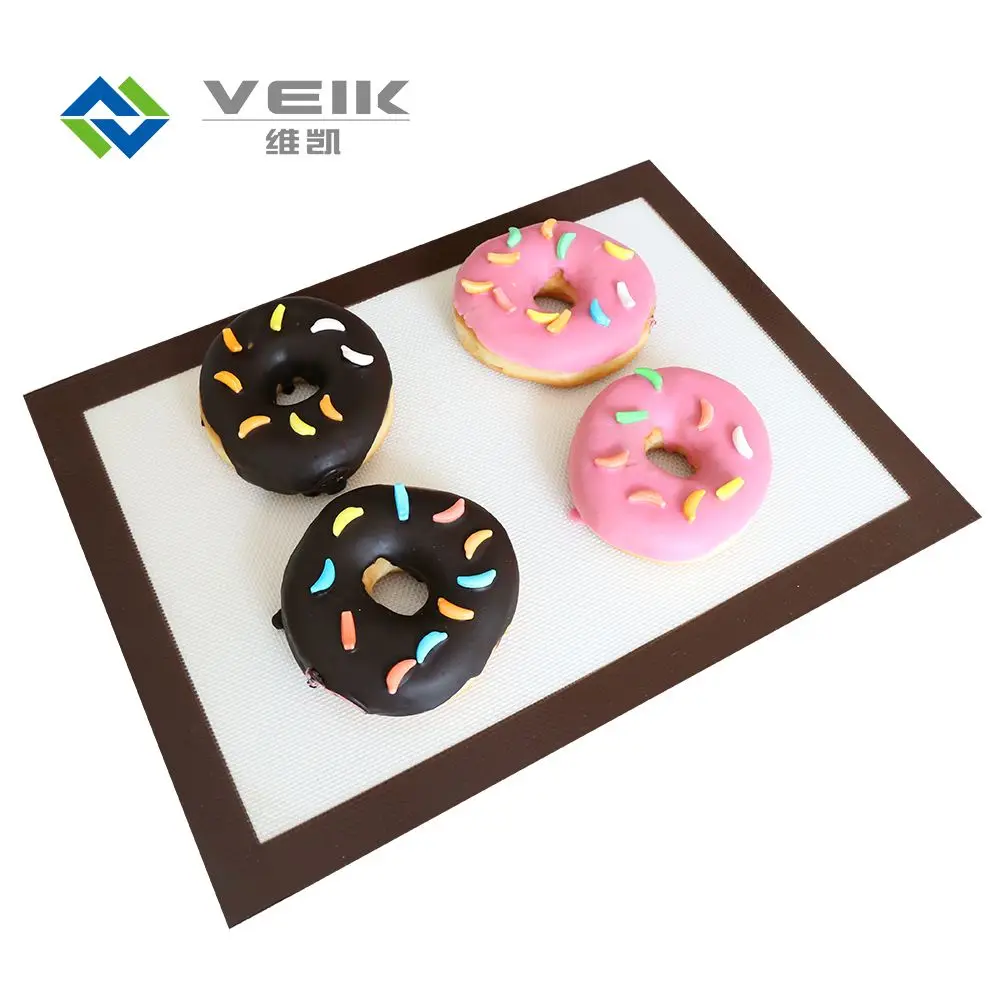 Custom New Colorful Eco-Friendly Kitchen Silicone Baking Mat Heat Resistant Reusable Food Grade Fiberglass Fabric Cooking