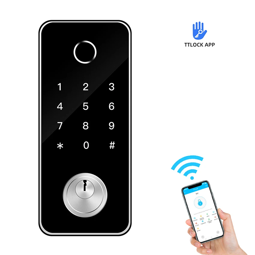 Electronic Lock Smart Innovative Aluminum Alloy,Fingerprint,Code,Key,Wi-fi,Digitaldoor Lock