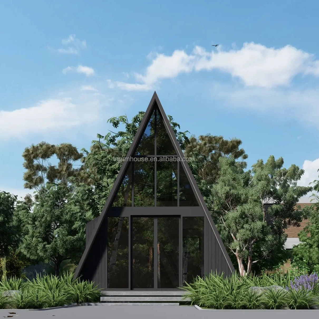 Новый 2025 Maison prefabriquee casas prefabricadas modernas комплект каюты каркасный треугольный сборный дом стальная Жилая вилла