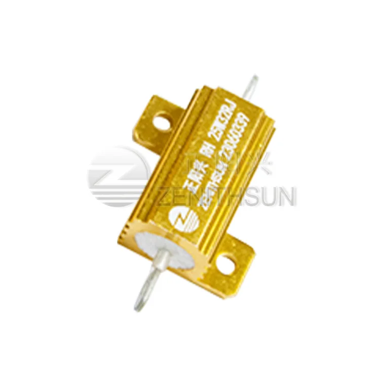 Gold Aluminum Case Resistor Metal Clad brake resistor High stability high Power 5W 50W 100W 200W 300W 500W